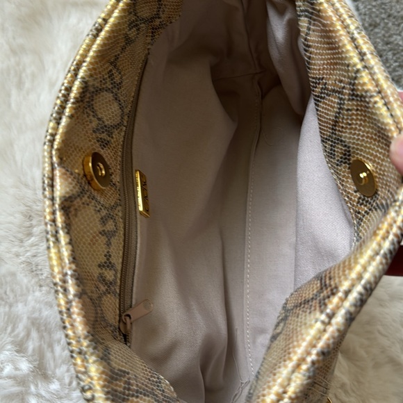 Cache Shoulder bag faux Python Leather Snake Print - Picture 2 of 8